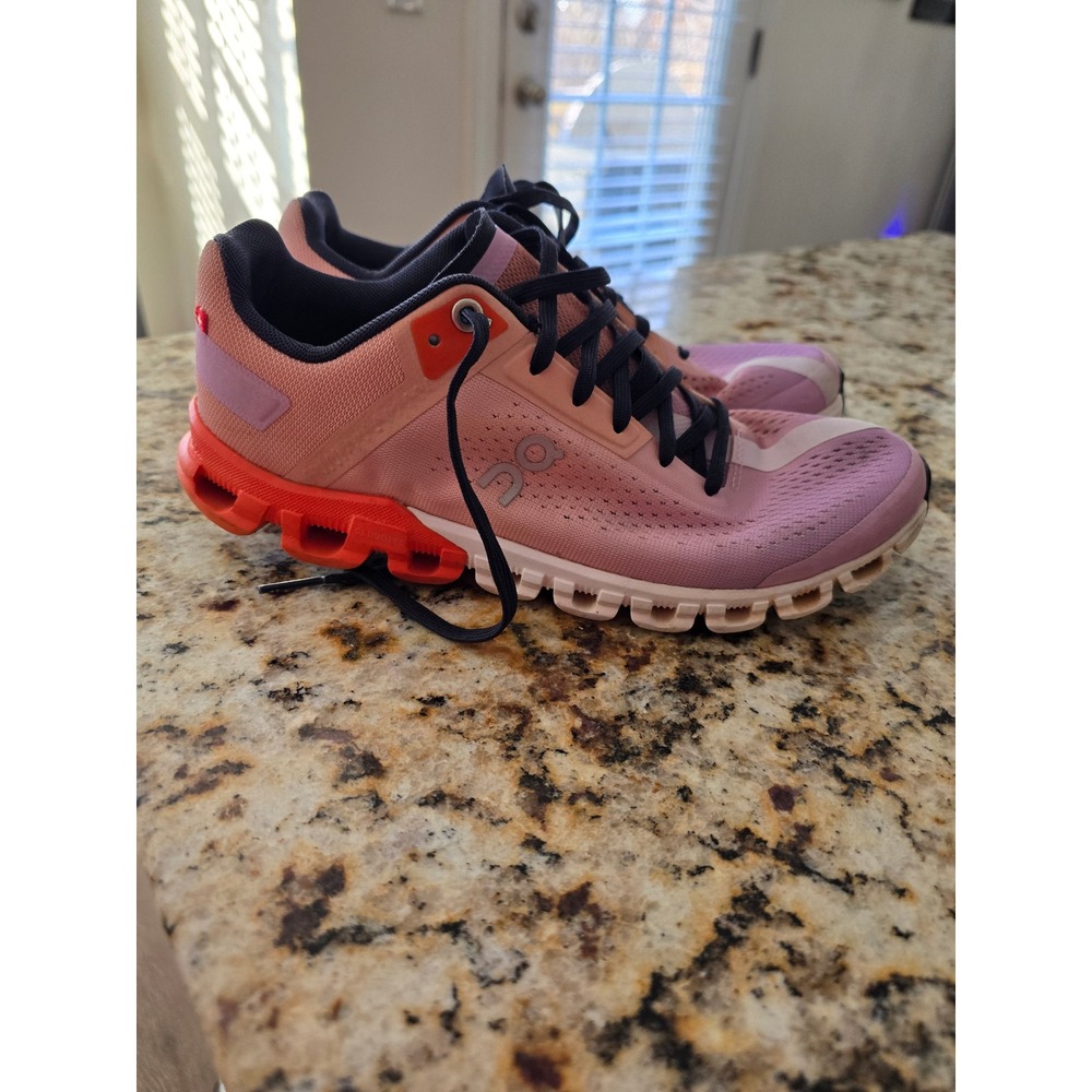On Cloudflow Womens Running Shoes Pink‎ Orange Size 6.5 35.98686 Sneakers - Picture 2 of 7